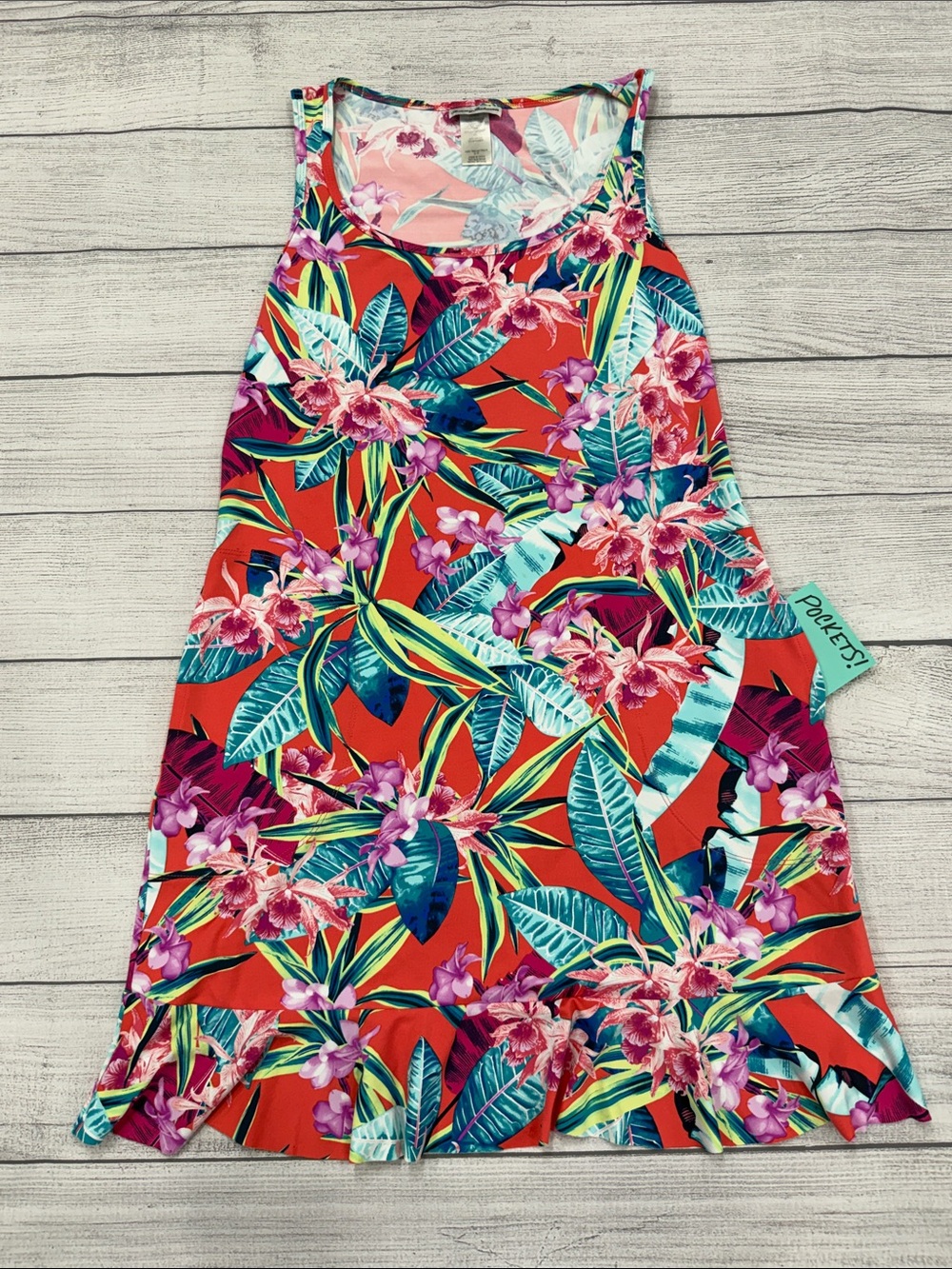 Tommy Bahama Tropical Floral Sleeveless Tank Dress Women’s Size Small